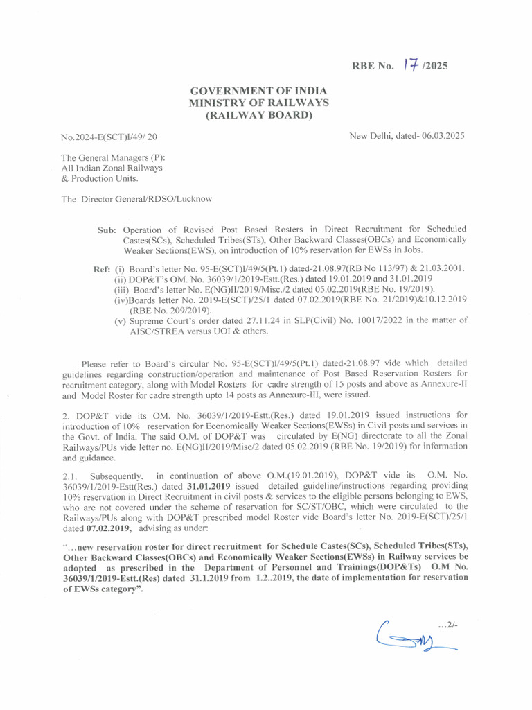 Revised 14-Point Reservation Roster | PDF | Politics Of India