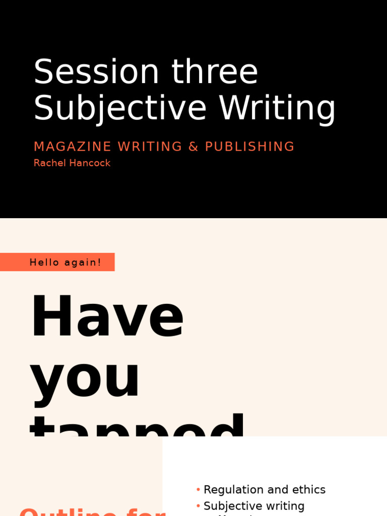 Understanding Subjective Writing in Magazines | PDF | Defamation