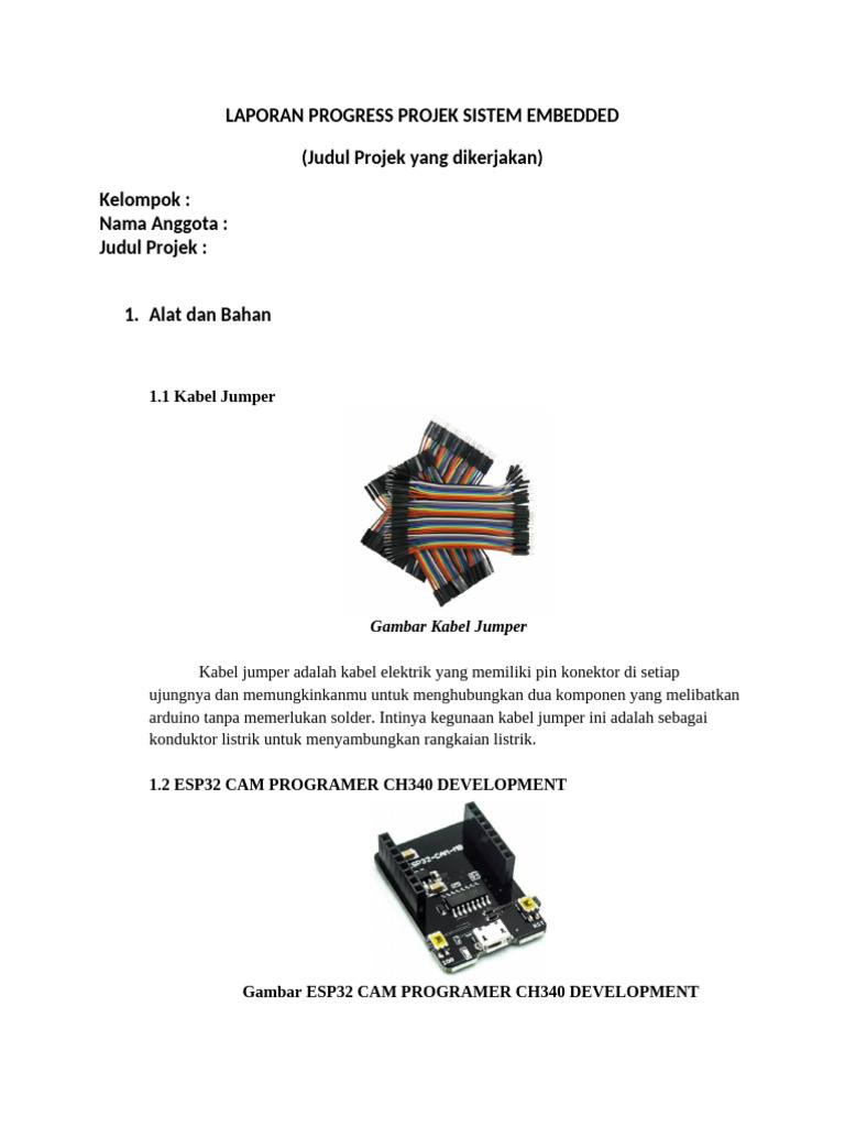 Laporan Progress Projek Sistem Embedded | PDF