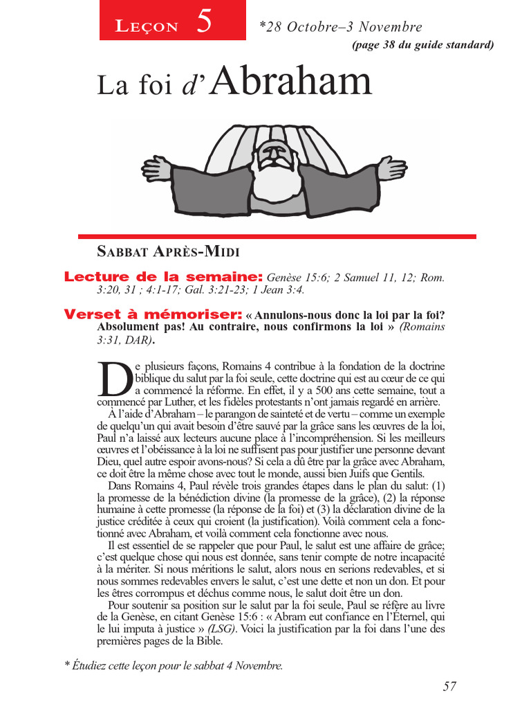 La foi d'Abraham et le salut par grâce | PDF | Épître aux Romains ...