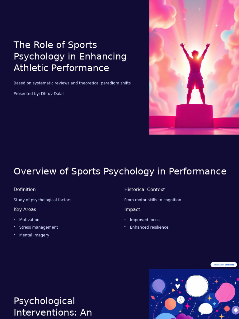 The Role of Sports Psychology in Enhancing Athletic Performance | PDF