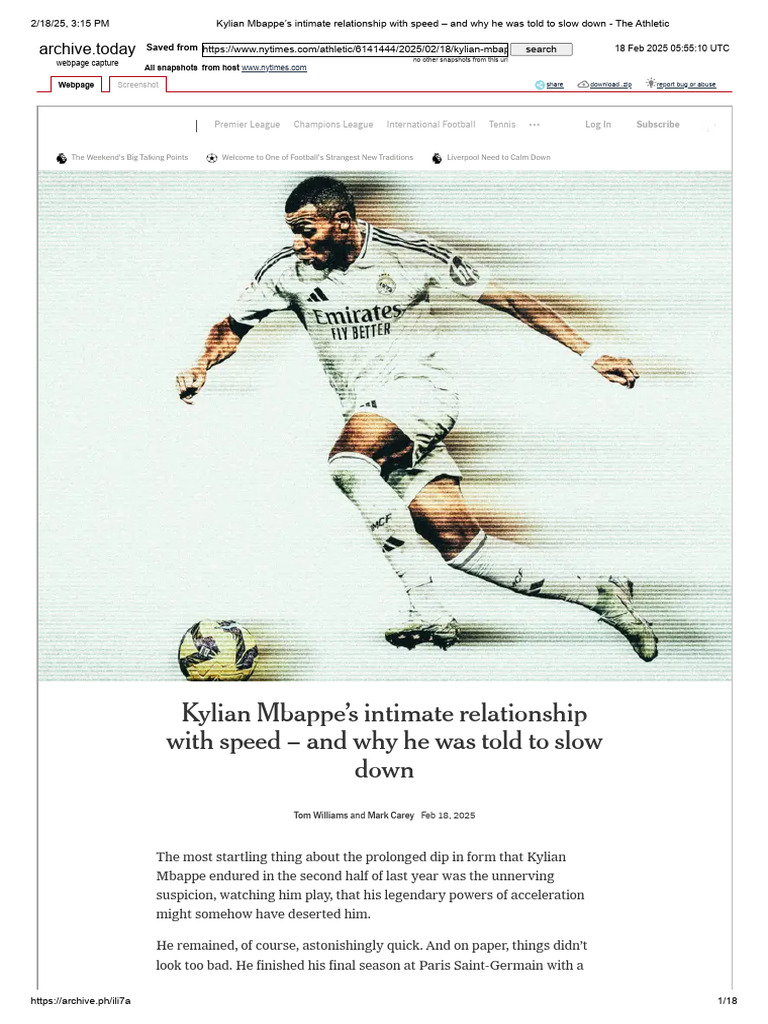 Kylian Mbappe's Intimate Relationship With Speed - and Why He Was Told ...