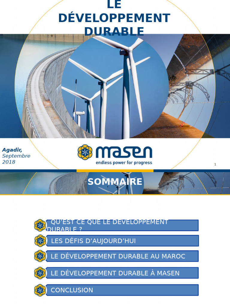 Développement durable au Maroc : enjeux et défis | PDF | Développement ...