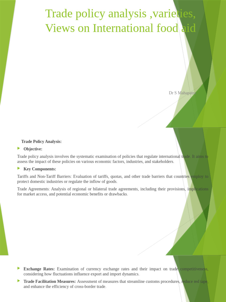 Trade Policy and Food Aid Analysis | PDF | Food Security | Humanitarian Aid