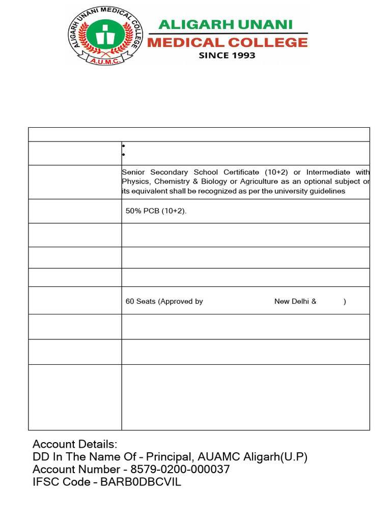 B.U.M.S. Course Fees and Duration | PDF