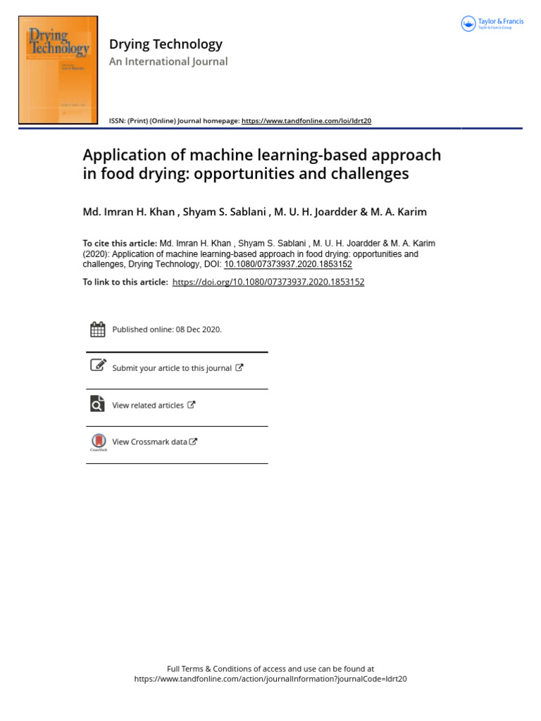 Application of Machine Learning-Based Approach | PDF | Machine Learning ...