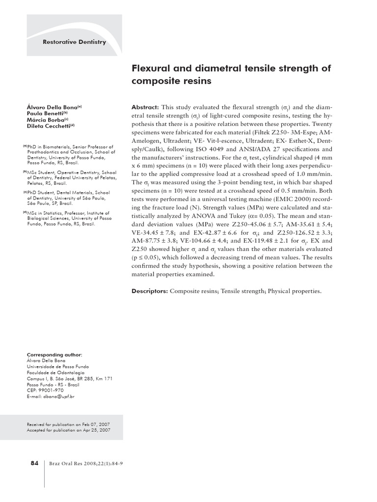 Flexural & Tensile Strength of Composites | PDF | Strength Of Materials ...