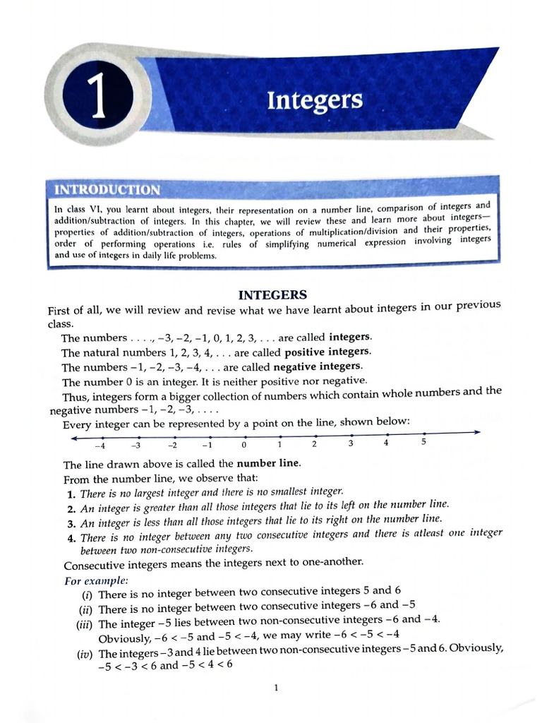 Class VII M L Agrawal Chapter 1 | PDF