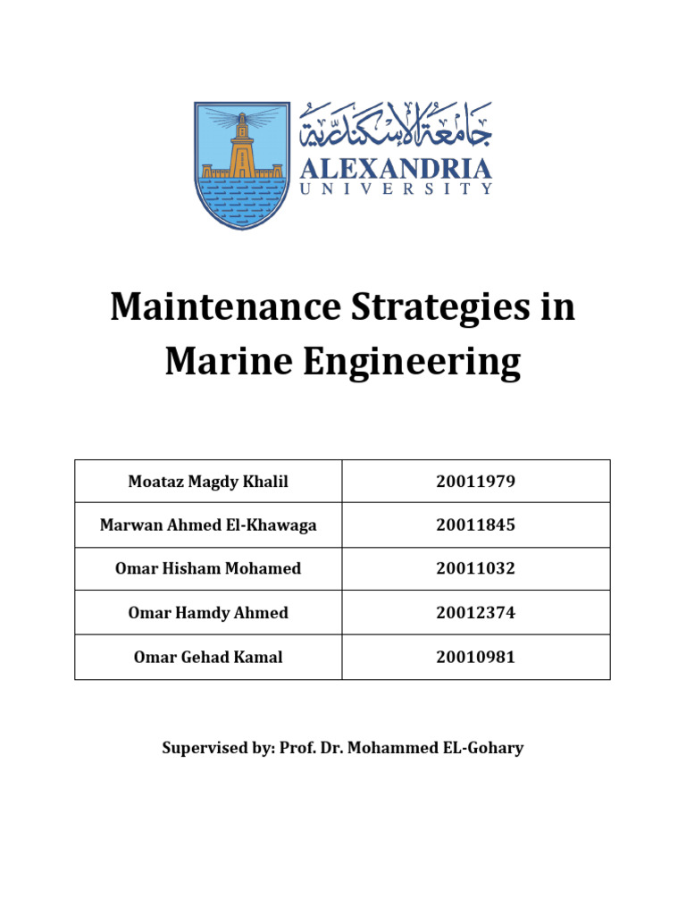 Marine Maintenance Management Strategies | PDF | Reliability Engineering
