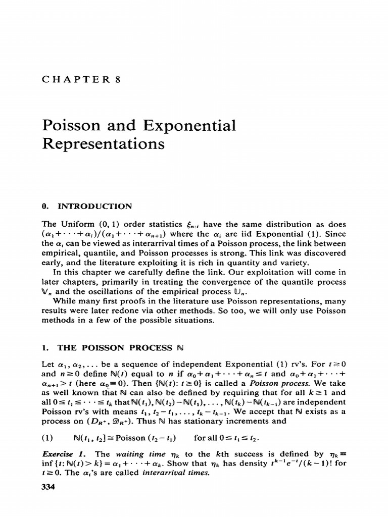 8 Poisson and Exponential Representations 2009 | PDF | Poisson ...