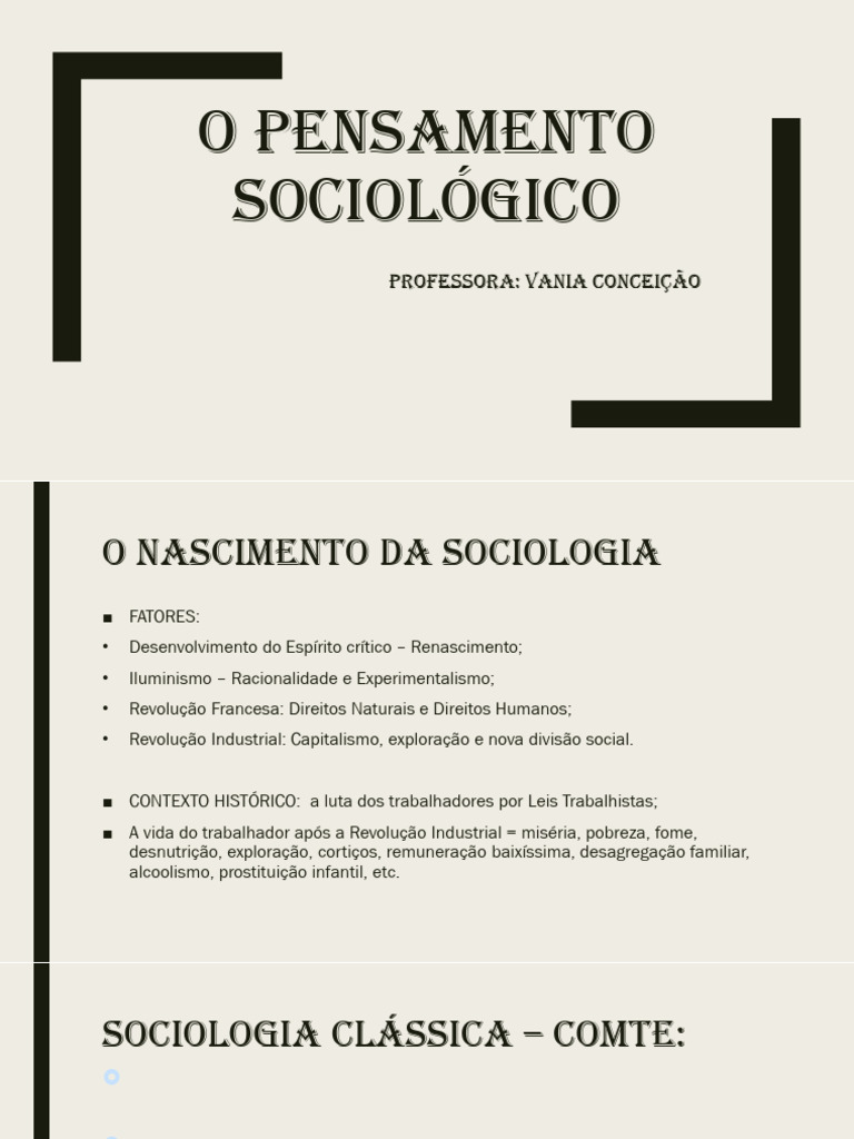 História e Fundamentos da Sociologia | PDF | Sociologia | Sociedade
