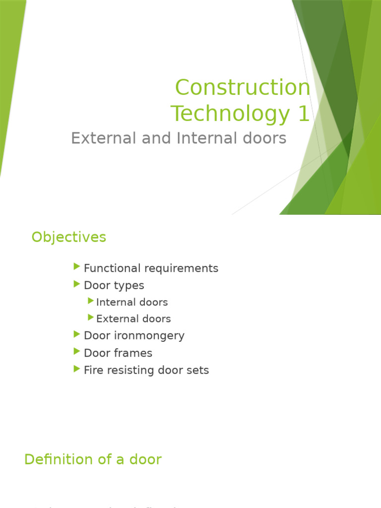 RMC External and Internal Doors Rev 3 GCULearn | PDF | Door | Building ...