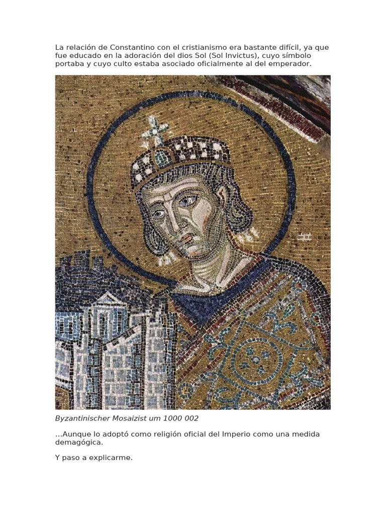 Constantino: Cristianismo y Poder | PDF | Constantino el grande ...