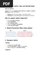 Glassware Safety Risk Assessment Guide | PDF | Occupational Safety And ...