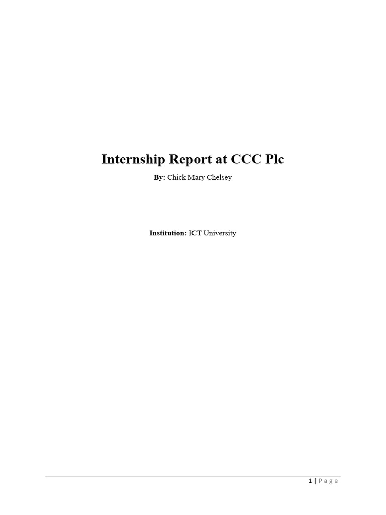 CCC Plc Internship Report Overview | PDF | Computer Network | Computer ...