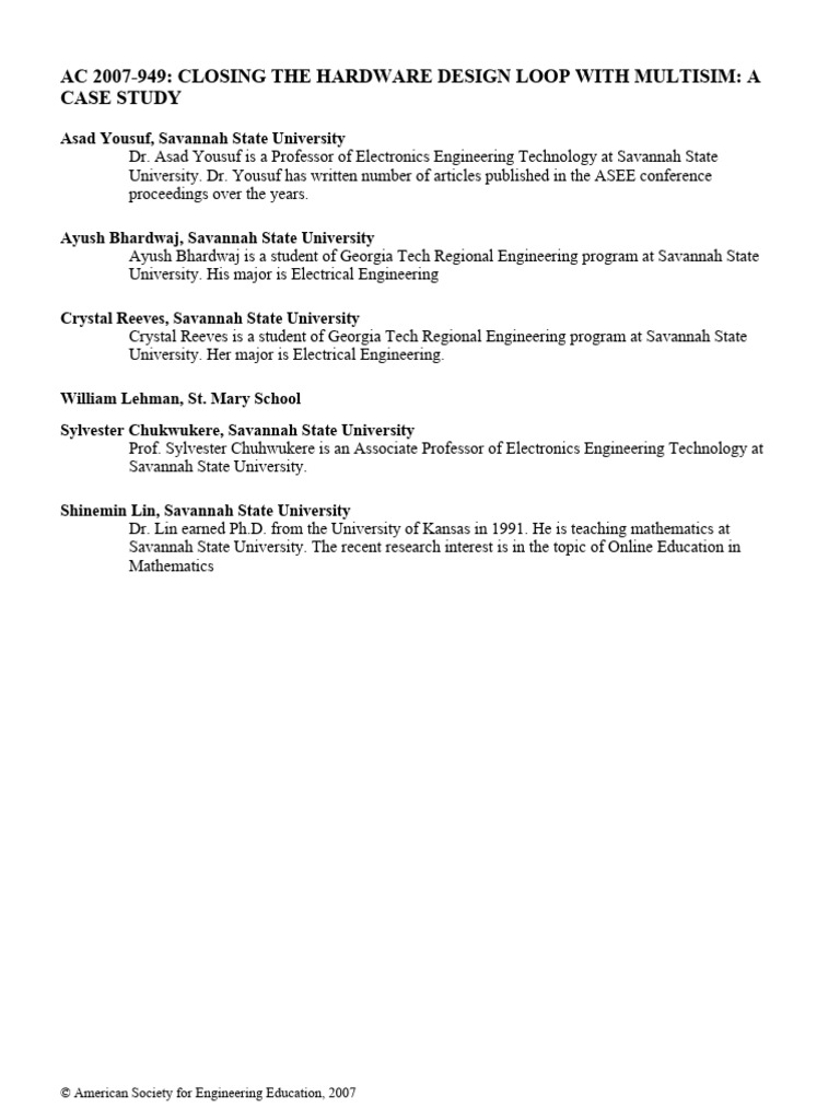 Ac 2007-949 Closing The Hardware Design Loop With | PDF | Logic Gate ...