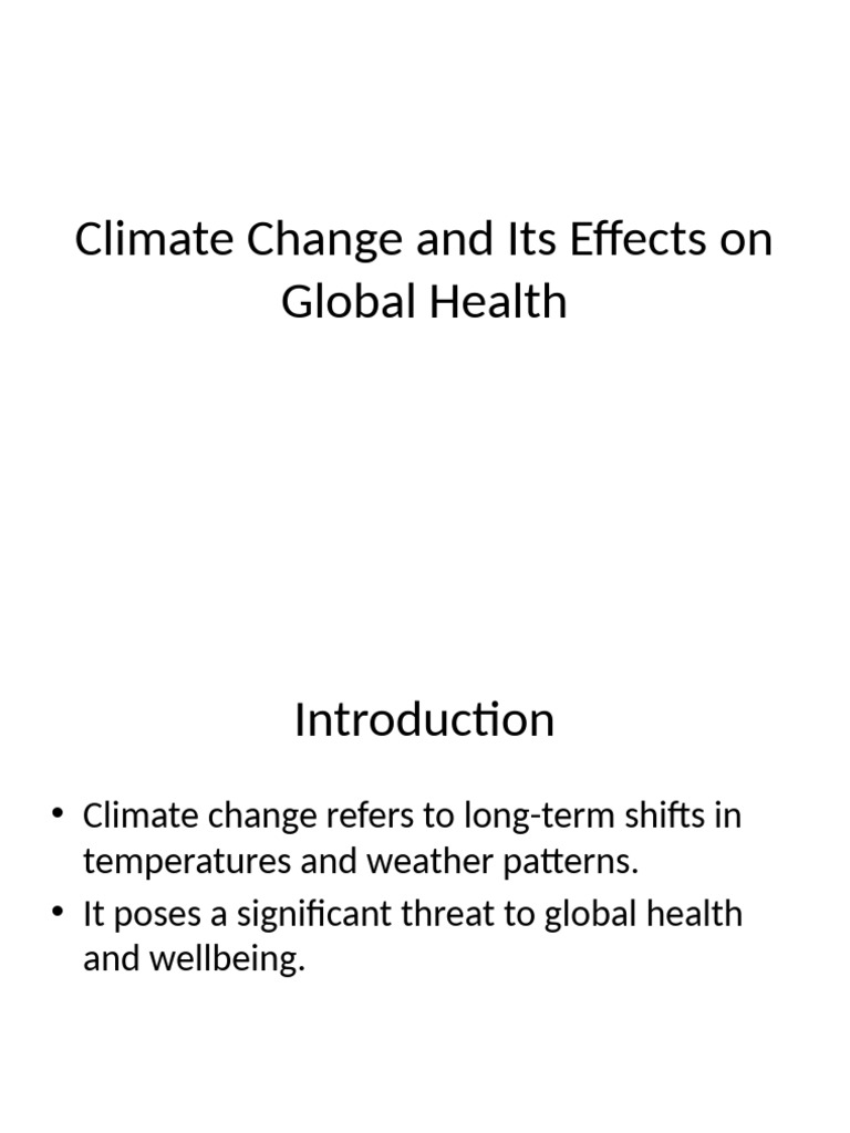 Climate Change's Impact on Global Health | PDF