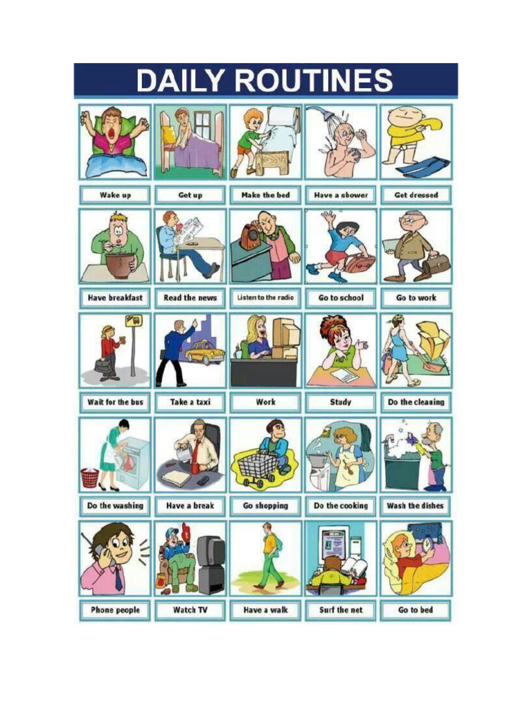 Rutinas Diarias En Ingles Pdf