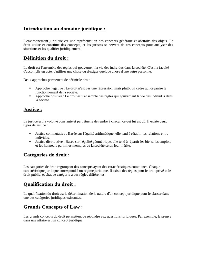 Introduction au Droit et ses Catégories | PDF | Political Science | Justice
