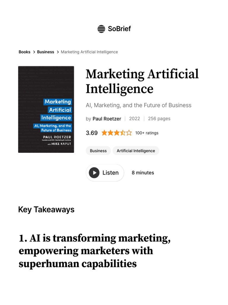 Marketing Artificial Intelligence | PDF | Artificial Intelligence ...