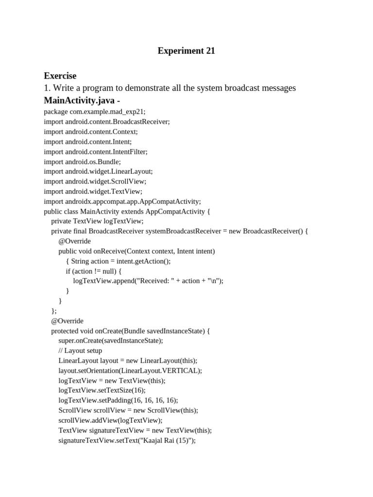 System Broadcast Messages Demo | PDF