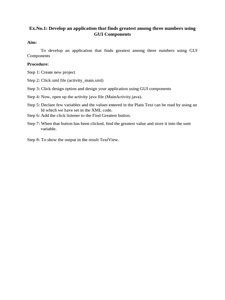 Find Greatest of Three Numbers in Java | PDF
