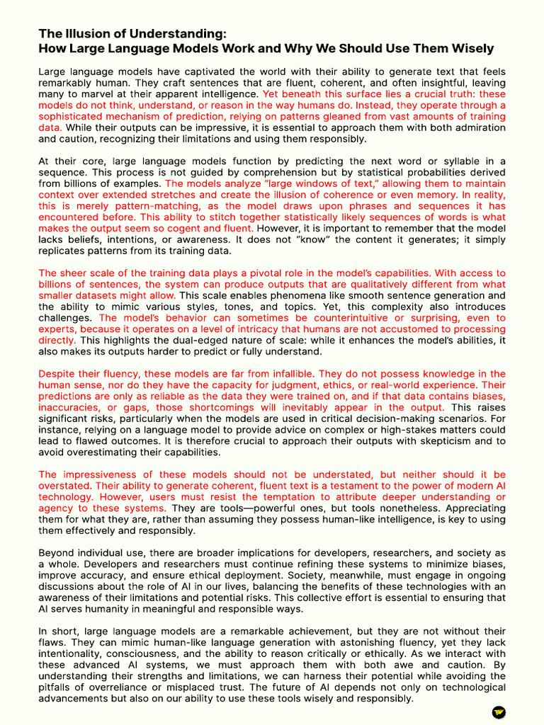 Understanding AI's Illusion of Intelligence | PDF | Artificial ...