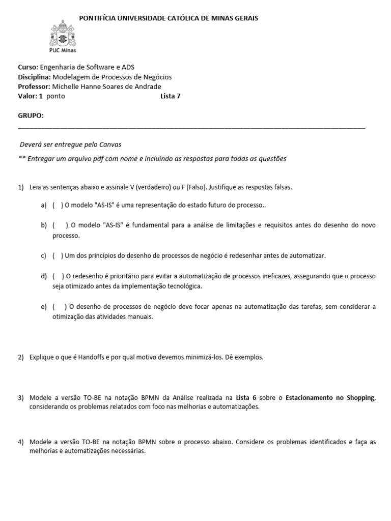 Modelagem de Processos de Negócios em Engenharia | PDF | Planejamento ...
