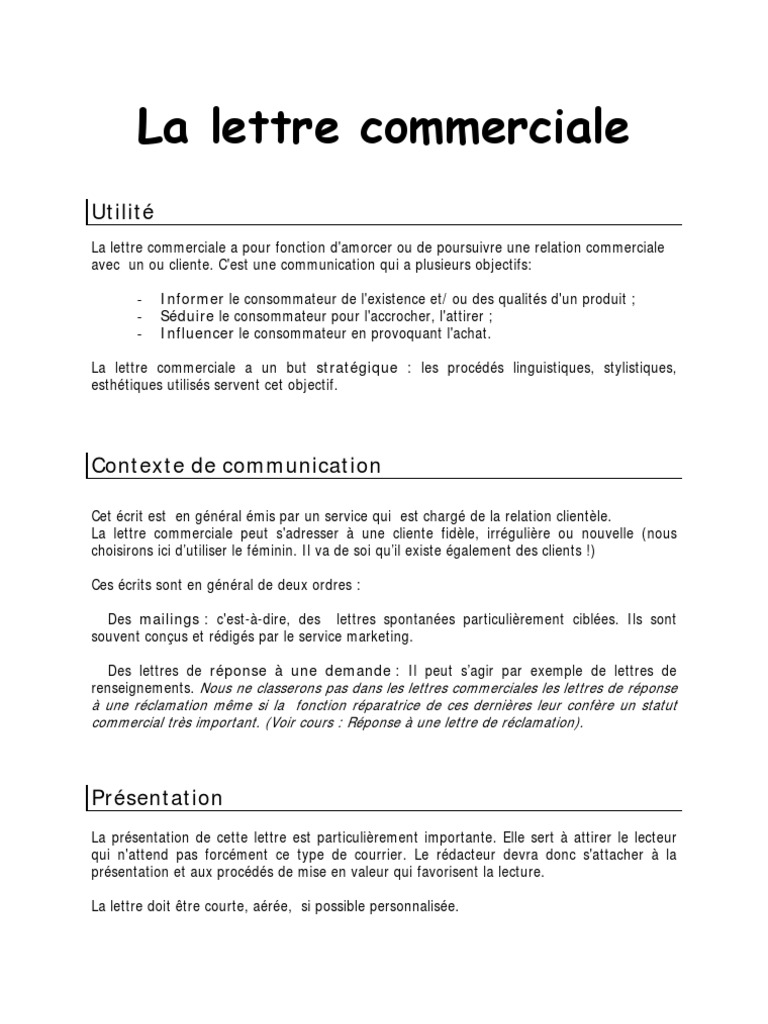 modèle de lettre de prospection commerciale gratuite