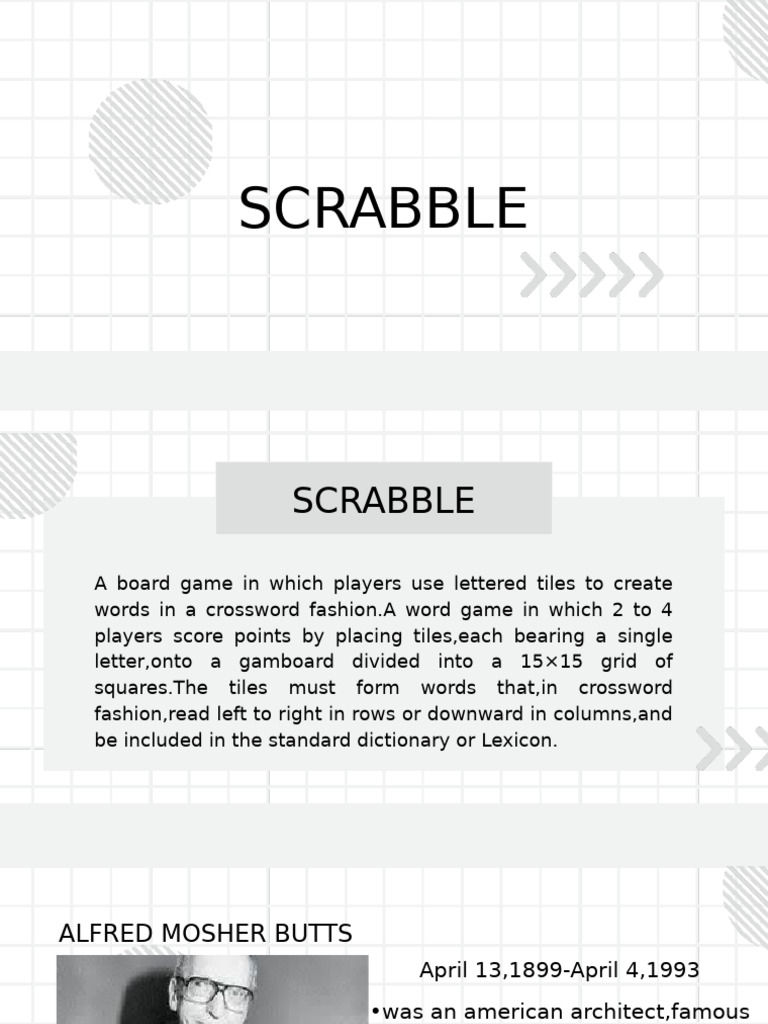 SCRABBLE Game Overview and Benefits | PDF | Games Of Mental Skill