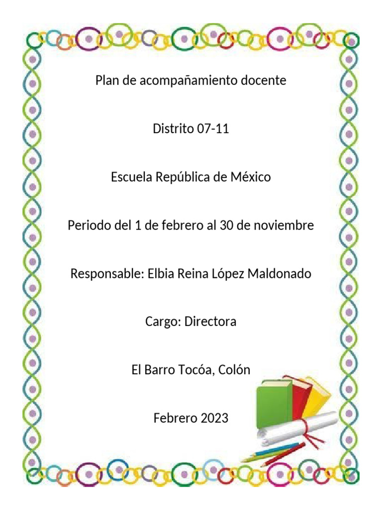 Plan de Acompañamiento Docente 2023 | PDF