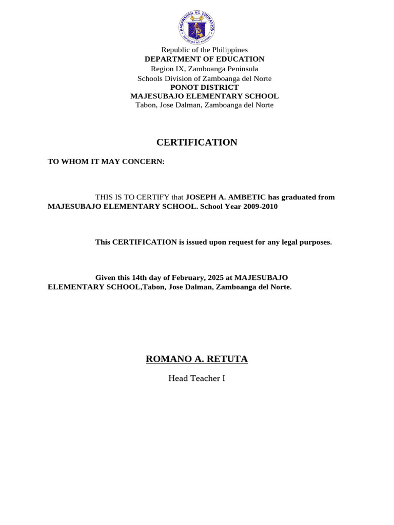 CERTIFICATION | PDF