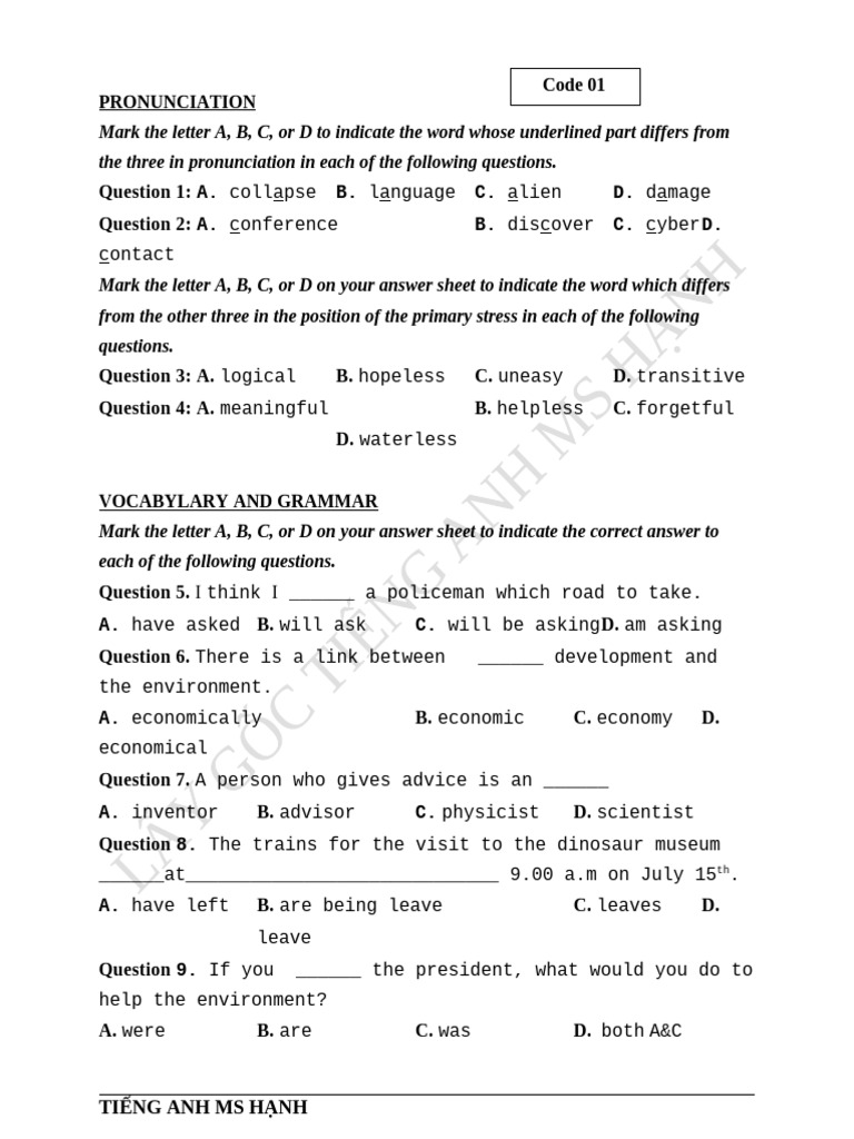 English Exam Practice for Grade 8 | PDF | Harvard University ...