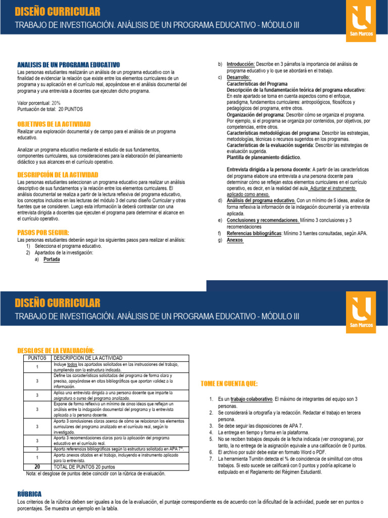 Análisis de Programa Educativo Curricular | PDF | Plan de estudios ...