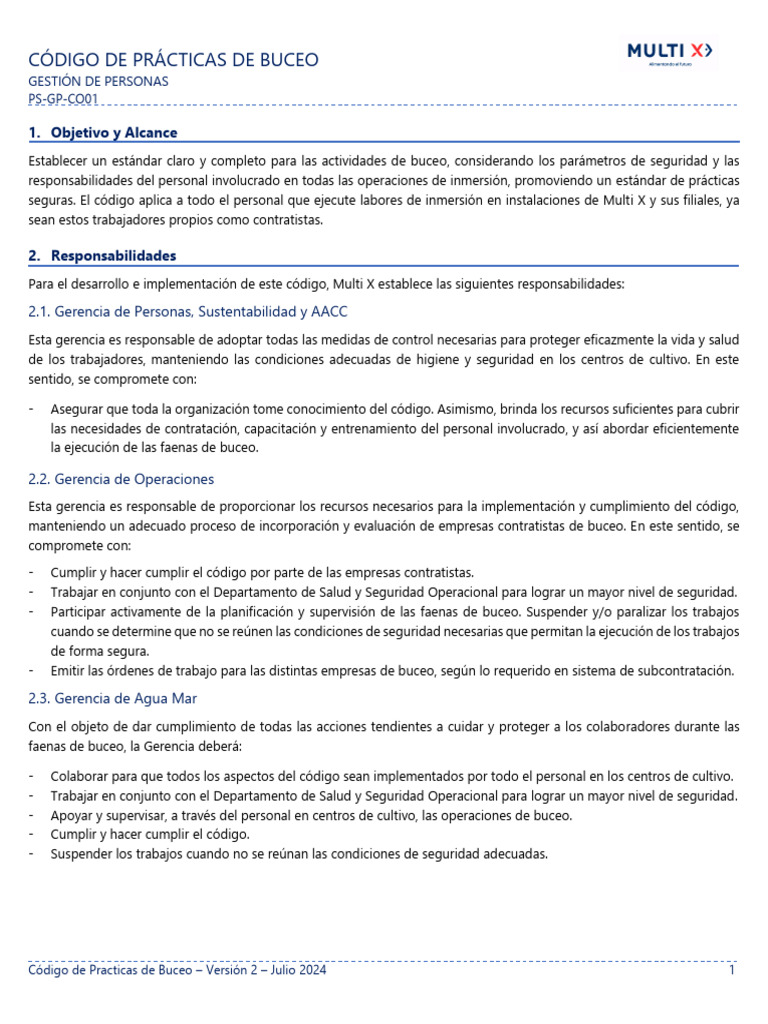Código de Prácticas de Buceo Seguro | PDF | Buceo bajo el agua