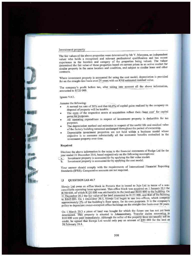 Tutorial - IAS 40 | PDF