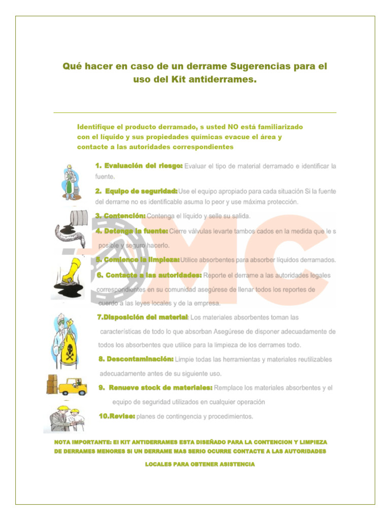Protocolo para Manejo de Derrames | PDF