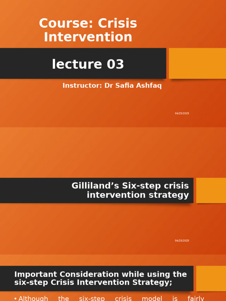 Six-Step Crisis Intervention Guide | PDF | Psychology | Mental Health