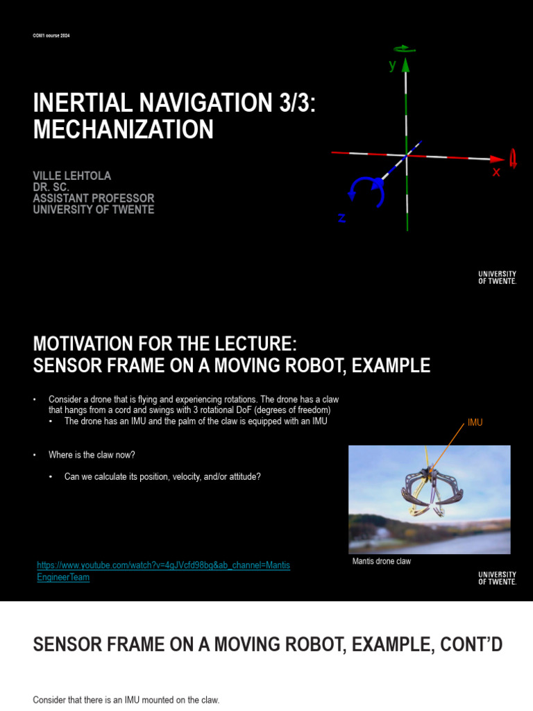 Inertial Navigation Mechanization Overview | PDF | Inertial Navigation ...