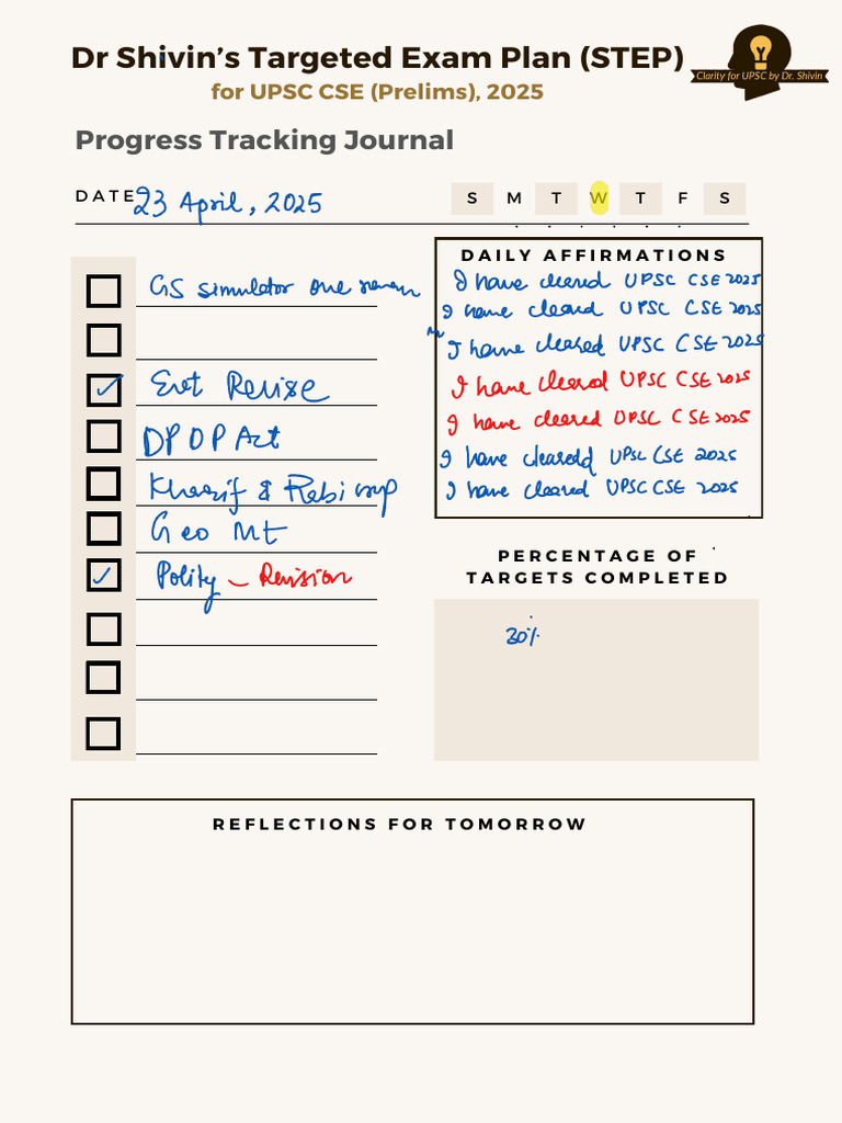 Progress Tracking Journal - 250423 - 230107 | PDF