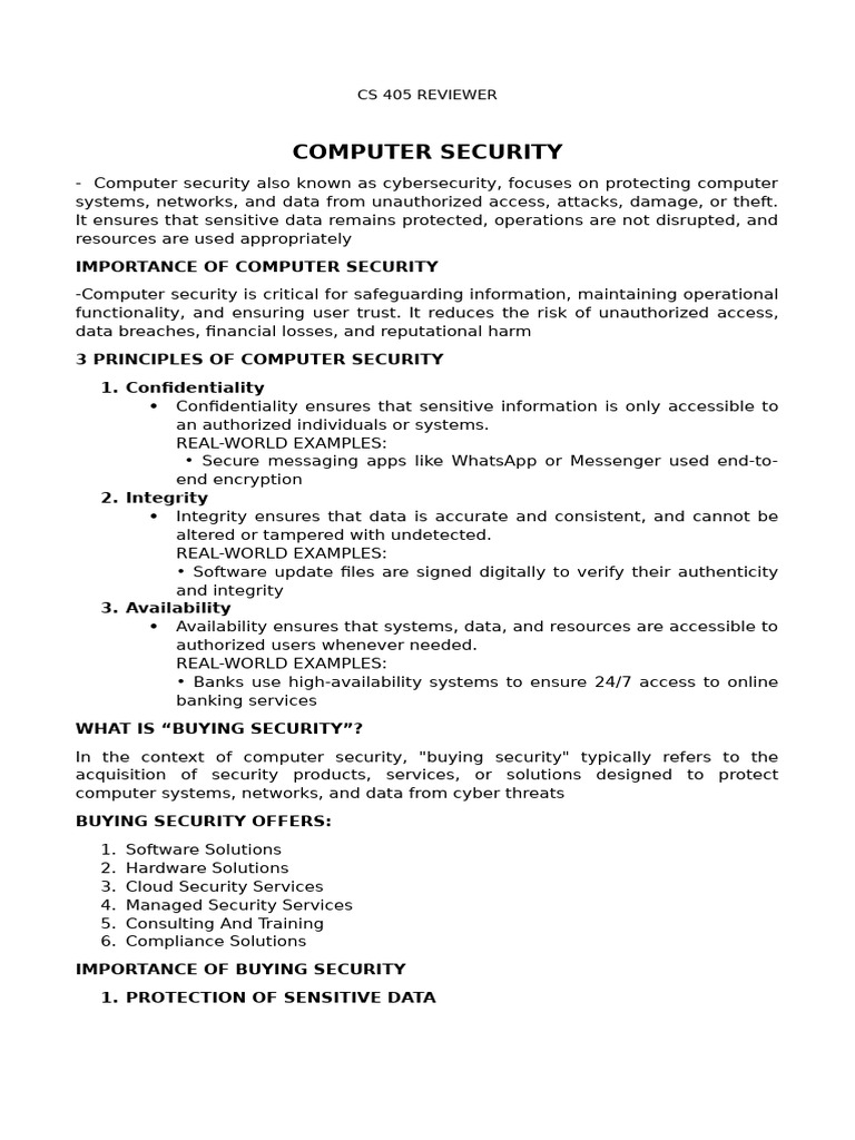 Computer Security Principles and Practices | PDF | Security | Computer ...