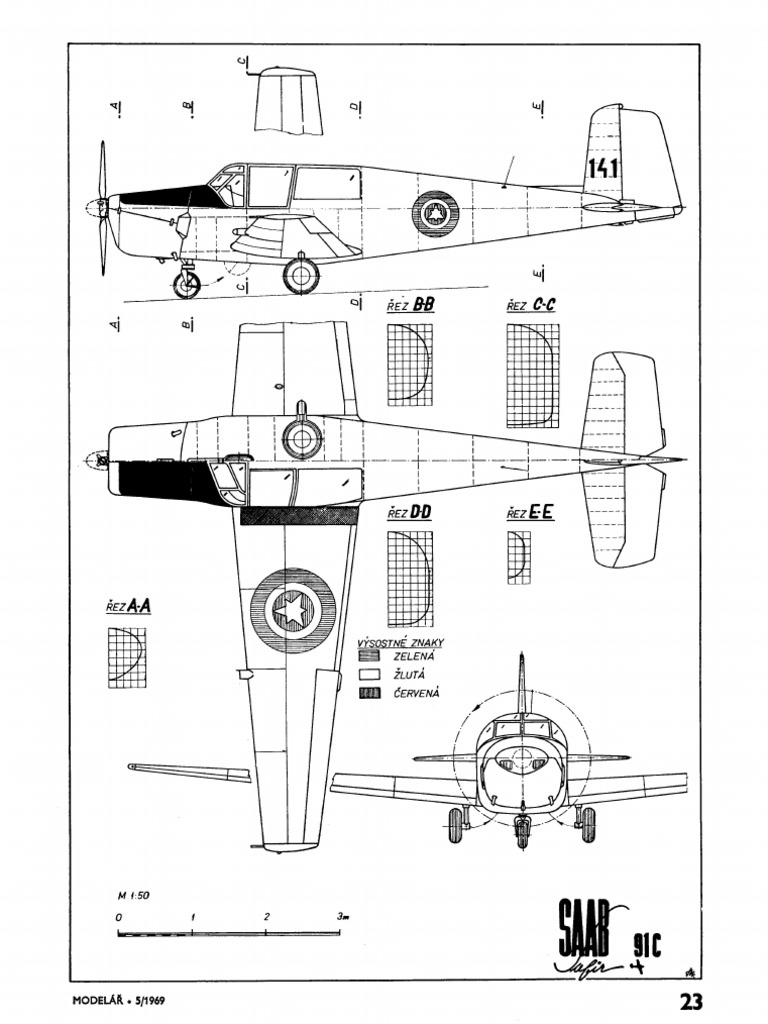 Saab 91C 3D Views and Text | PDF