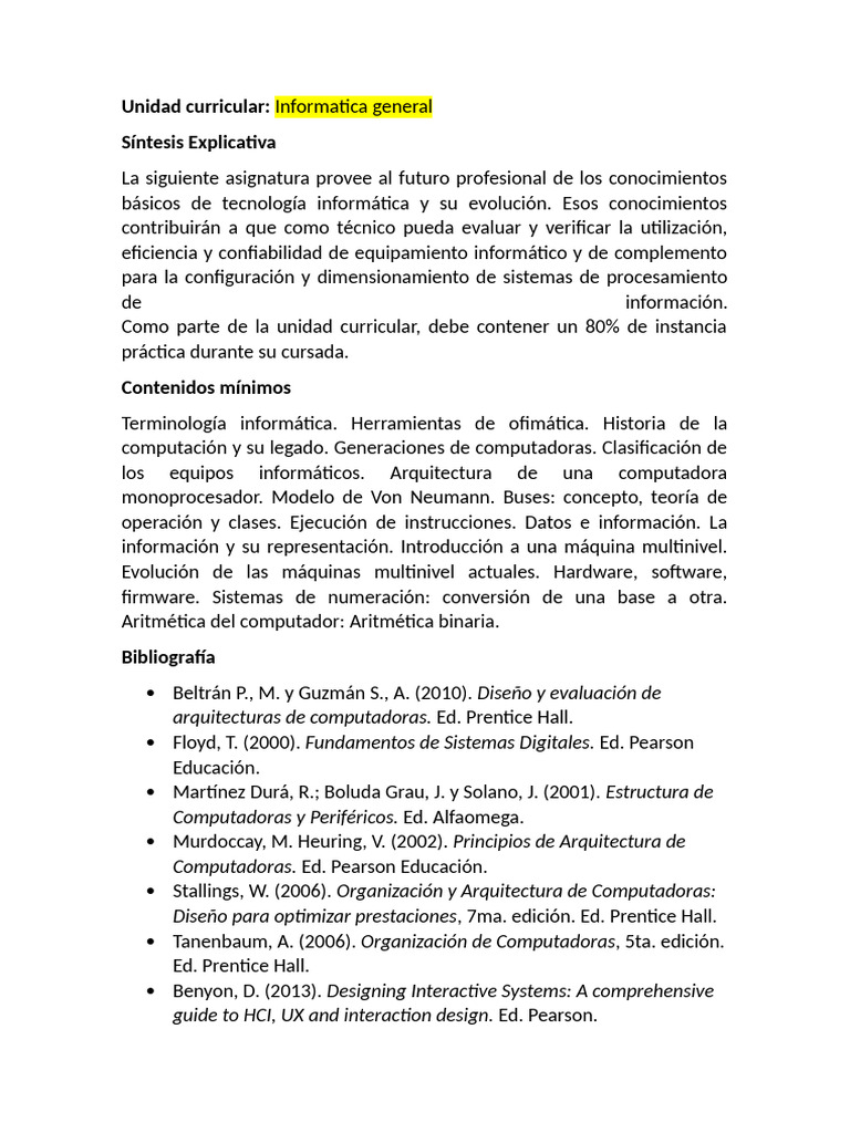 Introducción a la Informática General | PDF