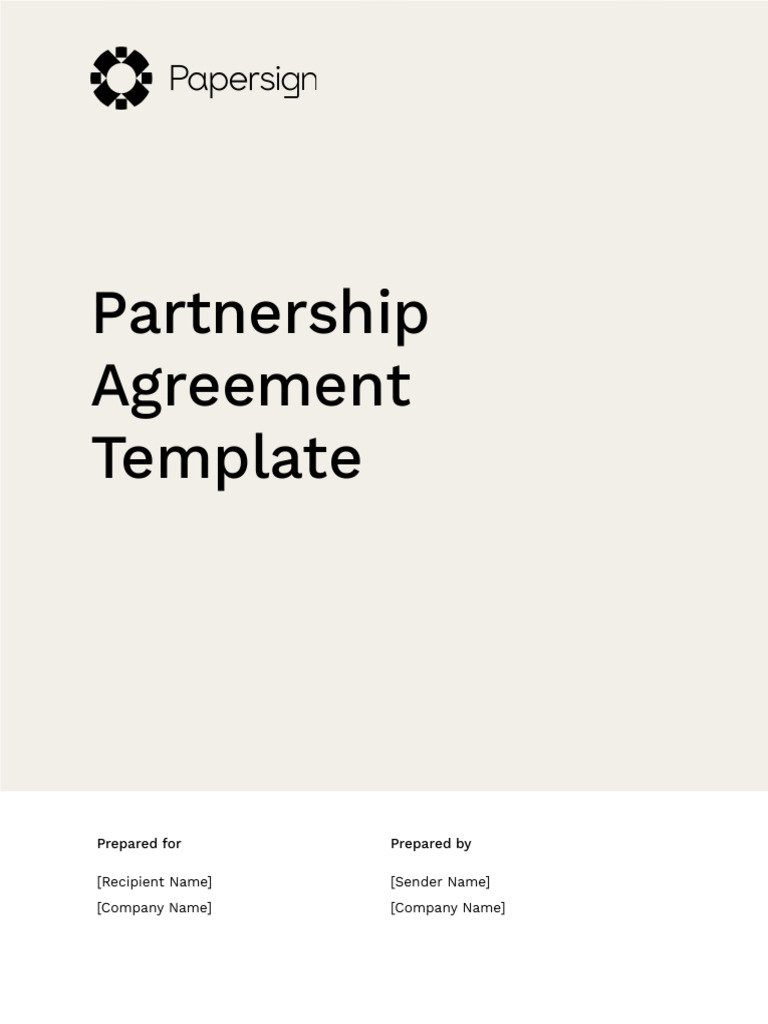 Partnership Agreement Template | PDF | Mediation | Partnership