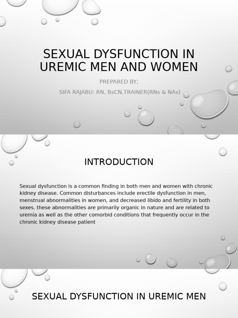 Sexual Dysfunction in Uremic Men and Women | PDF | Erectile Dysfunction ...