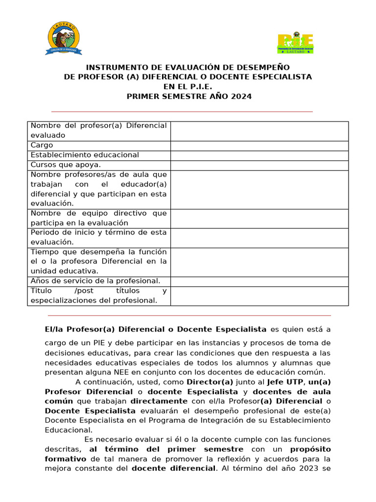 Evaluación Docente Especialista 2024 | PDF | Maestros | Enseñando