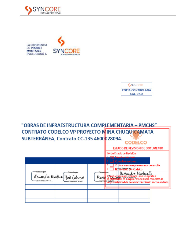 4600028094-000000-PROEL-00013_2_AISLACION Y BLOQUEO (SYNCORE) | PDF ...