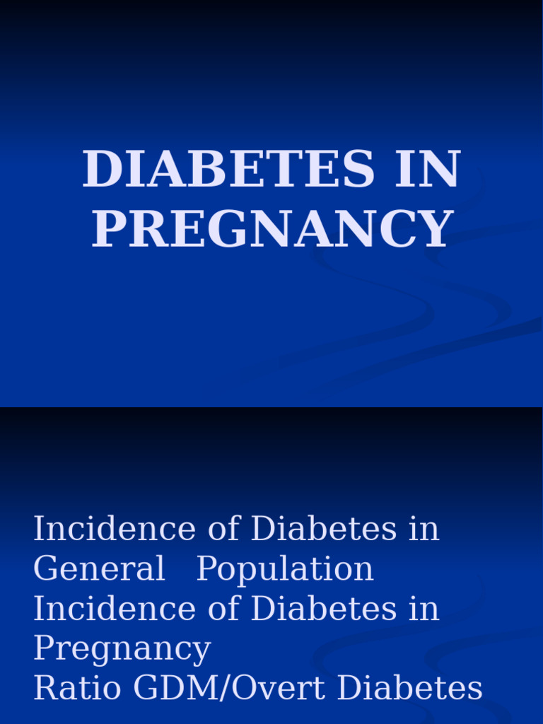 Diabetes Management in Pregnancy Guide | PDF | Gestational Diabetes ...