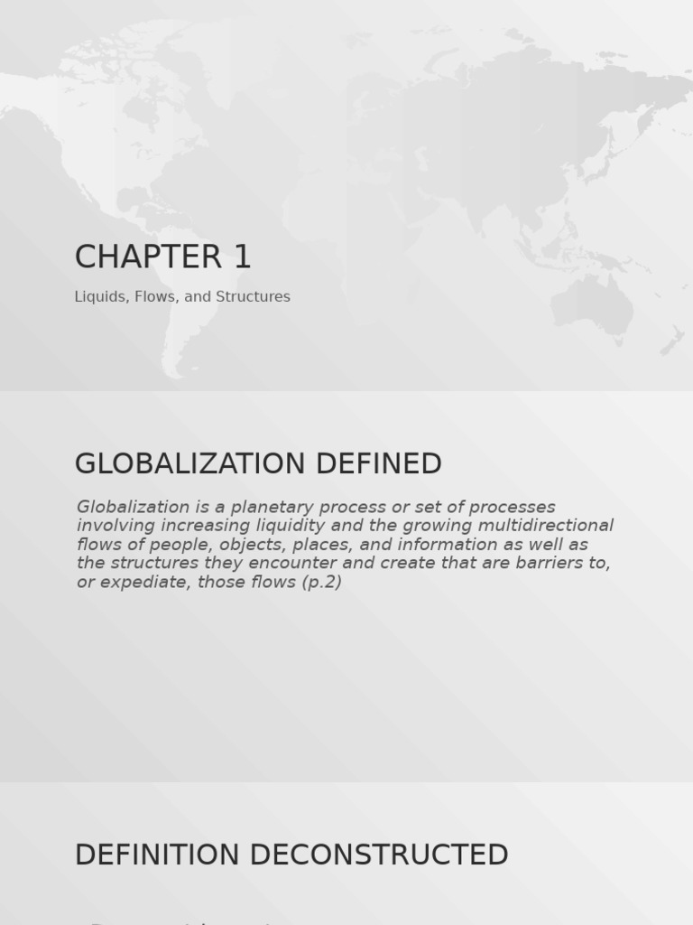 Understanding Globalization: Flows and Barriers | PDF | Liquids ...