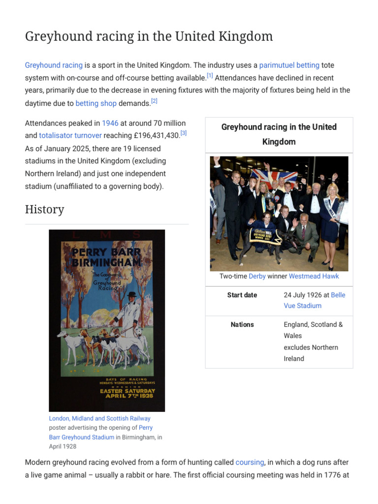 Overview of UK Greyhound Racing | PDF | Racing | Animal Racing